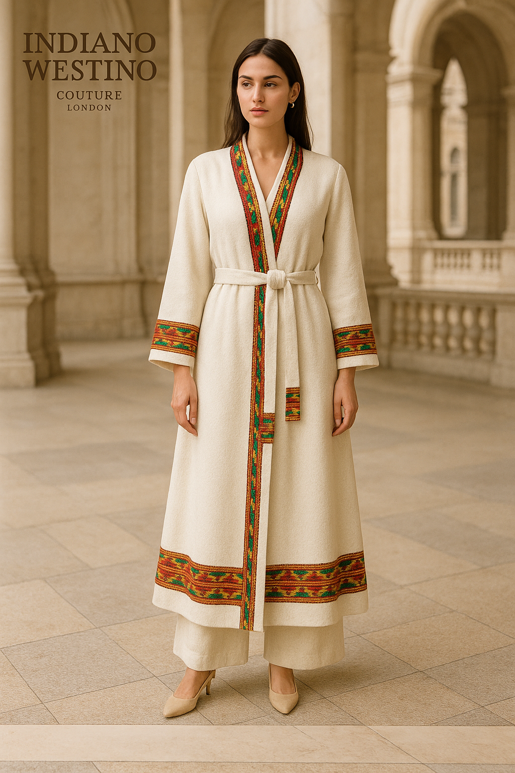 Indiano Westino – Ivory Kullu Heritage Robe Set
Couture London Collection