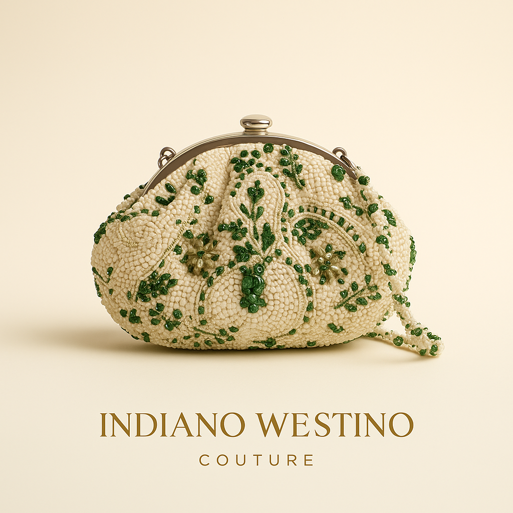 Handwork beaded clutch